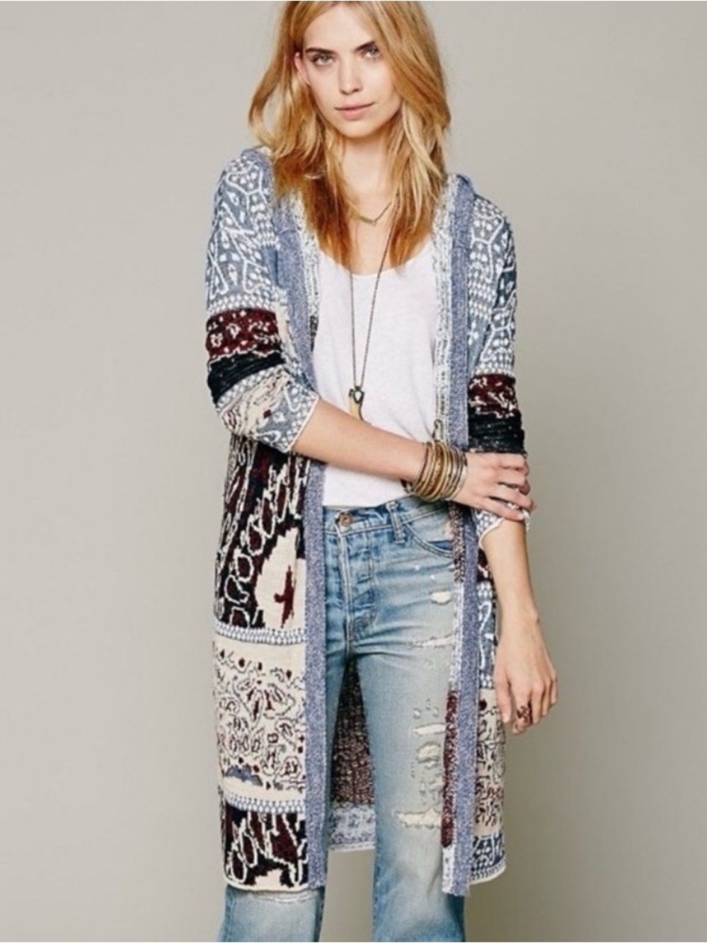 RARE Free People Americana Duster